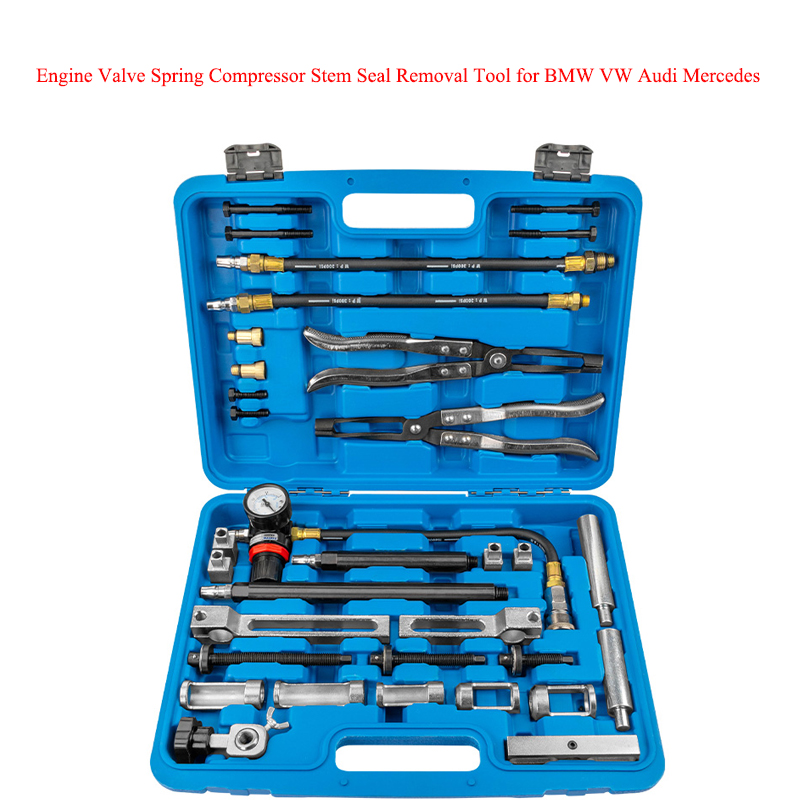 Valve Spring Compressor - ชุดบริการหัวกุญแจชุดกล่องเครื่องมือเปลี่ยนติดตั้งตัวถอดสปริงวาล์ว