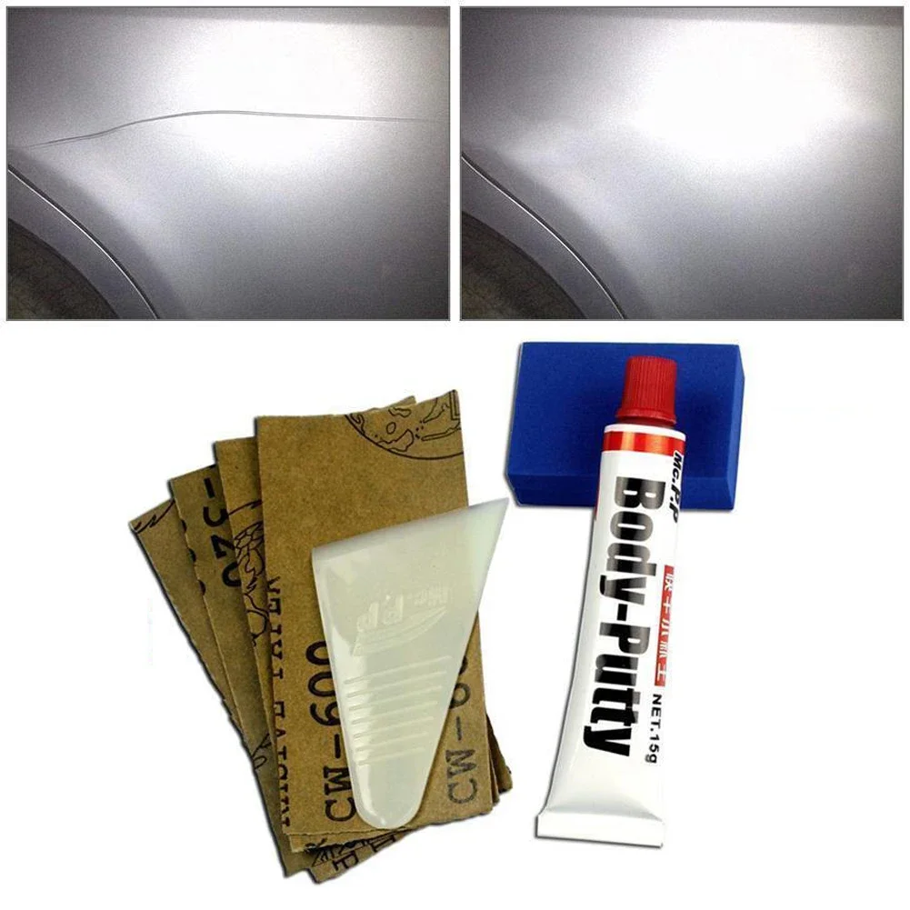 Auto Body Filler - ชุดเครื่องมือซ่อมรอยขีดข่วนตัวถังรถยนต์คุณภาพสูง พร้อมอุปกรณ์โป๊วและเครื่องมือปรับผิวเรียบ ช่วยในการซ่อมรอยขีดข่วนตัวถังรถยนต์ได้ง่าย