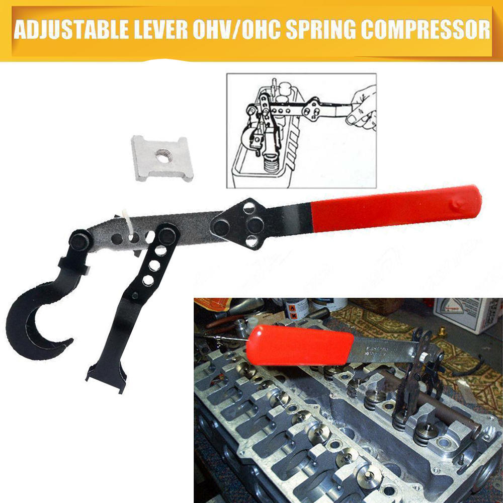 Valve Spring Compressor - อุปกรณ์กำจัดคอมเพรสเซอร์สปริงวาล์วเหนือศีรษะแบบปรับได้สำหรับเครื่องยนต์ OHV ohc chv ก้านคอมเพรสเซอร์แบบสปริงชนิด OHV/ohc