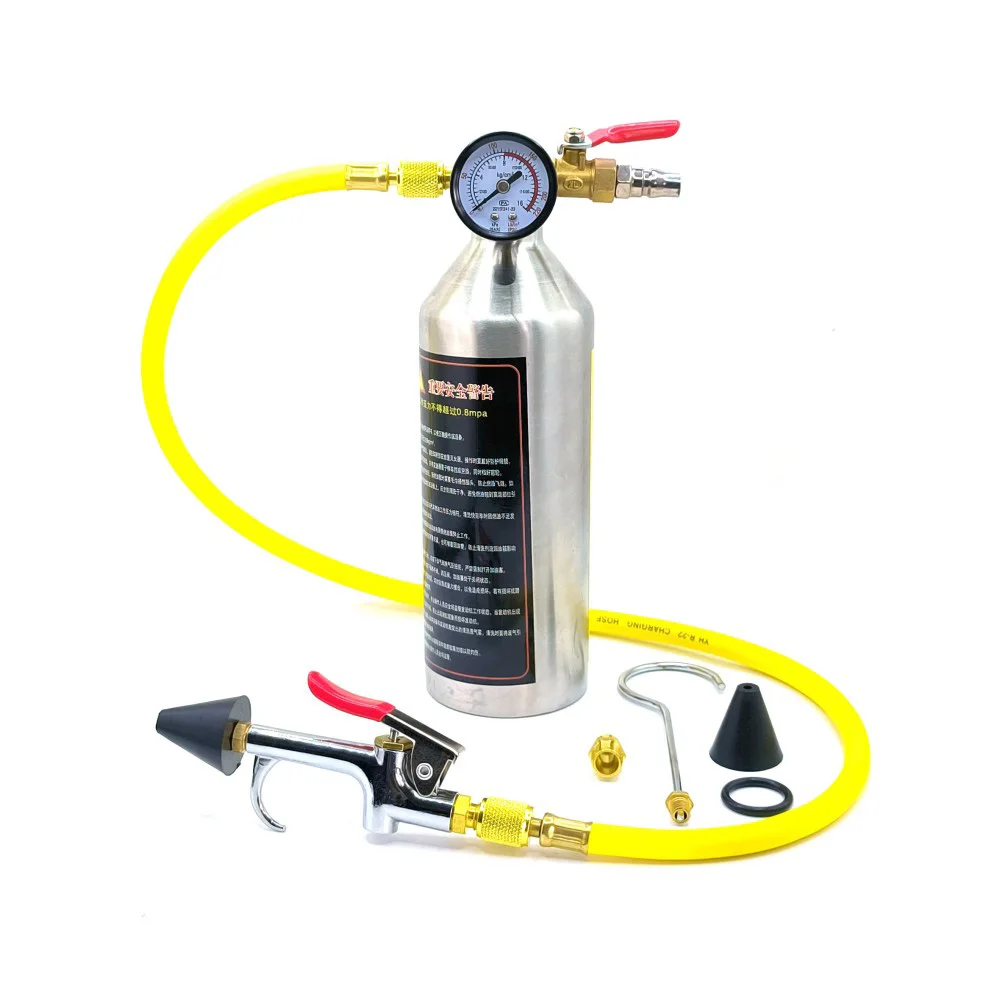 Coolant Flush Machine - ชุดอุปกรณ์ทำความสะอาดระบบเครื่องปรับอากาศ A/C พร้อมกระบอกฉีดและปืน สำหรับน้ำยา R134 R12