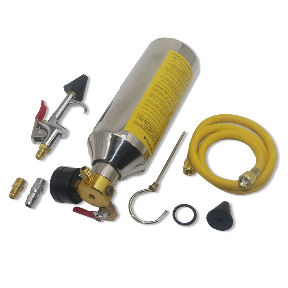 Coolant Flush Machine - ชุดอุปกรณ์ทำความสะอาดระบบเครื่องปรับอากาศ A/C พร้อมกระบอกฉีดและปืน สำหรับน้ำยา R134 R12